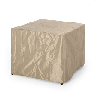 Outdoor 31" WPC Base Square Propane Fire Pit - 40,000 BTU, Wood-Looking/Grey