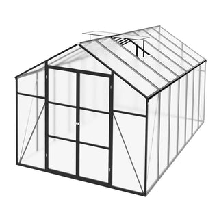 New-Design Walk-In Polycarbonate Greenhouse with Heavy-Duty Aluminum Frame – All-Season Garden & Backyard Greenhouse