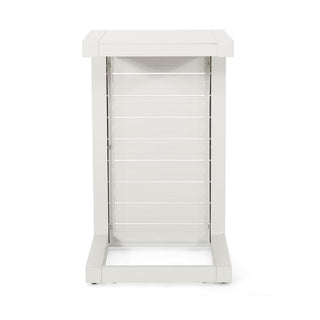 Modern Outdoor C-Shaped Side Table For Patio And Poolside