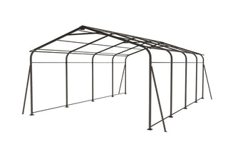 Metal Carport 12×20 Car Port, Outdoor Storage Heavy Duty Metal Canopy Multi-Use Garage Shed for Car and Truck, Carport Kit with Galvanized Steel Roof Building and Frame