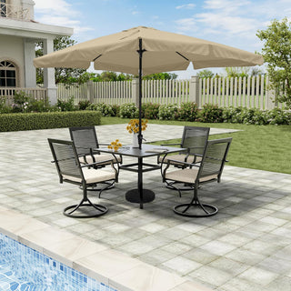 26 lbs. Round Water Filled Patio Umbrella Base in Black