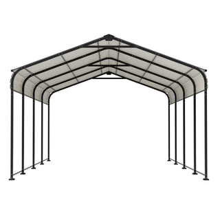 12 x 20 FT Heavy Duty Metal Carport, All-Weather Galvanized Outdoor Car Shelter for Car, Boat & Truck Protection