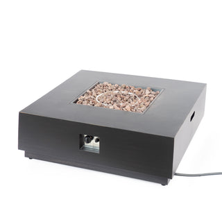 Mondawe 40-Inch Square Propane Fire Pit Table, Outdoor Gas Fire Pit for Patio & Backyard