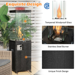 41,000 BTU Propane Patio Heater with Metal Hood