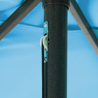 10 ft. Aluminum Rectanglar Market Patio Umbrella in Navy Blue/Red/Tan/Lake Blue/Gray