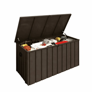 200 Gallon Metal Deck Box, Waterproof Outdoor Storage Box with Lockable Lid