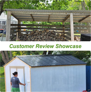 20PCS Galvanized Metal Roofing Panels with Screws – Durable Steel Roof Sheets for Pergola, Gazebo, Shed, Patio & Outdoor Structures