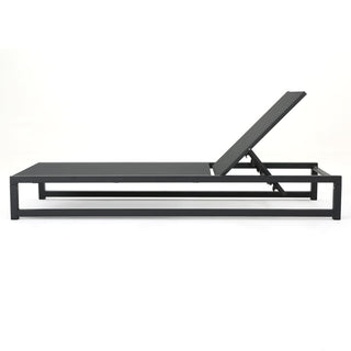 Five-Position Adjustable Two-Piece Outdoor Lounge Chair With Durable Aluminum Frame And Textilene Mesh Fabric