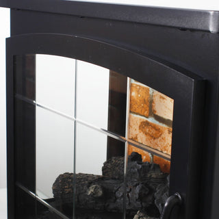 21-Inch Freestanding 3-Sided Electric Fireplace Stove Heater with 3D Flame Effect & Remote Control
