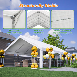 20x32 FT Heavy-Duty Party Tent with Removable Sidewalls & 3 Storage Bags, Outdoor Canopy Gazebo for Carport, Camping, Wedding, BBQ & Commercial Events