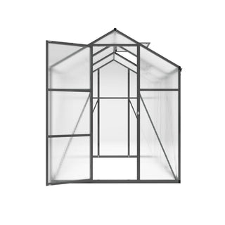 Walk-In Polycarbonate Greenhouse with Raised Base & Anchor Kit – Heavy-Duty Aluminum Greenhouse for Outdoor Backyard, All Seasons