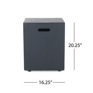 Outdoor 50000 BTU Propane Fire Pit, Dark Grey, with Tank Holder