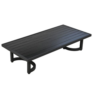Outdoor Steel Conversation Sofa Set with Coffee Table – Waterproof Patio Furniture with UV-Resistant Cushions