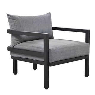 Outdoor Steel Conversation Sofa Set with Coffee Table – Waterproof Patio Furniture with UV-Resistant Cushions