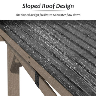 AeroEave Cedar Wood Outdoor Hardtop Gazebo with Pitched Galvanized Steel Roof 26