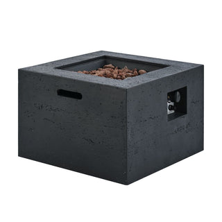41.9" Outdoor Rectangular Propane Fire Pit – 40,000 BTU MGO Patio Heater with Stainless Burner, Lava Rocks & Waterproof Cover