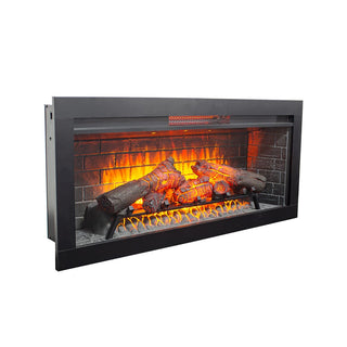 42-Inch Infrared Electric Fireplace with Removable Mantel & Insert – Touch Panel Electric Fireplace Heater for Home Decor
