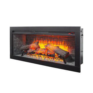 42-Inch Infrared Electric Fireplace with Removable Mantel & Insert – Touch Panel Electric Fireplace Heater for Home Decor