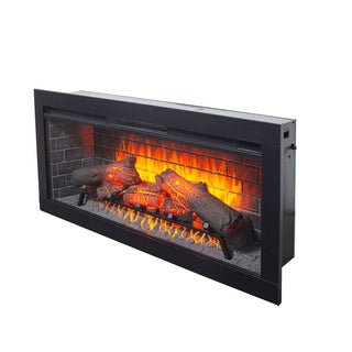42-Inch Infrared Electric Fireplace with Removable Mantel & Insert – Touch Panel Electric Fireplace Heater for Home Decor