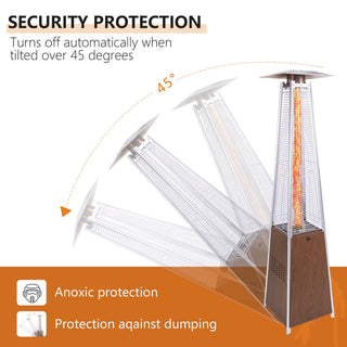 48,000 BTU Outdoor Heaters for Patio Propane with Detachable Wheels, Protective Cover