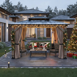 Cedarfort 10x12 FT Outdoor Cedar Wood Frame Patio Gazebo