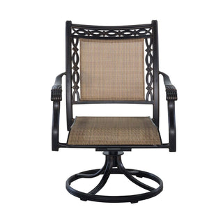 Outdoor Cast Aluminum Swivel Dining Chairs Set (2/4/6 PCS) with Cushions – 360° Rotation, Rust-Resistant Patio Seating