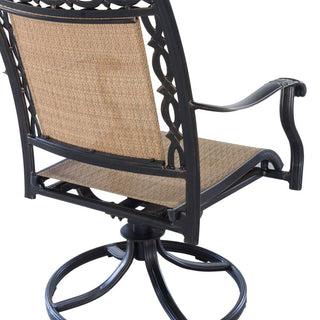 Outdoor Cast Aluminum Swivel Dining Chairs Set (2/4/6 PCS) with Cushions – 360° Rotation, Rust-Resistant Patio Seating