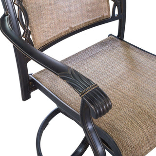 Outdoor Cast Aluminum Swivel Dining Chairs Set (2/4/6 PCS) with Cushions – 360° Rotation, Rust-Resistant Patio Seating