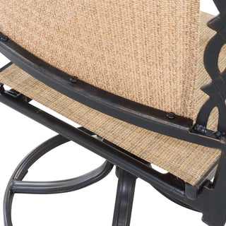 Outdoor Cast Aluminum Swivel Dining Chairs Set (2/4/6 PCS) with Cushions – 360° Rotation, Rust-Resistant Patio Seating