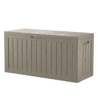 80 Gal. Grey Outdoor Durable Resin Storage Deck Box, Weather-Resistant for Patio & Garden