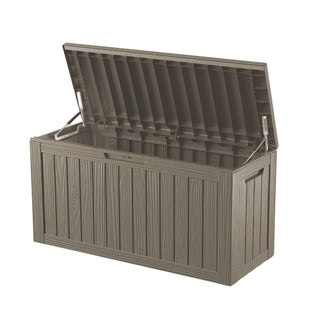 80 Gal. Grey Outdoor Durable Resin Storage Deck Box, Weather-Resistant for Patio & Garden