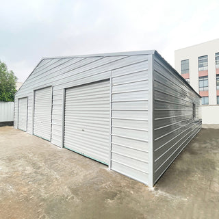 39ft x 39ft Heavy Duty Metal Barn with 3 Roll-Up Doors – Steel Garage Storage Building