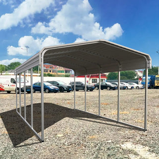 11ft x 20ft Metal Carport – Reinforced Steel Roof Outdoor Parking Shelter