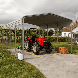 11ft x 20ft Metal Carport – Reinforced Steel Roof Outdoor Parking Shelter