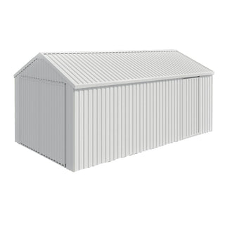 12ft x 20ft Single Garage Metal Shed – Double Door Heavy Duty Outdoor Storage Garage
