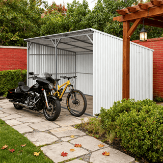 20ft x 12ft Heavy Duty Livestock Metal Shed – Steel Shelter with Skid Base