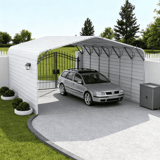 20x30 Ft Metal Garage Carport – Heavy Duty Steel Structure with 13ft High Roof