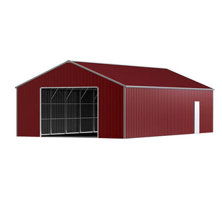 46ft x 25ft Heavy Duty Metal Garage – Steel Reinforced Storage Building for Vehicles & Equipment