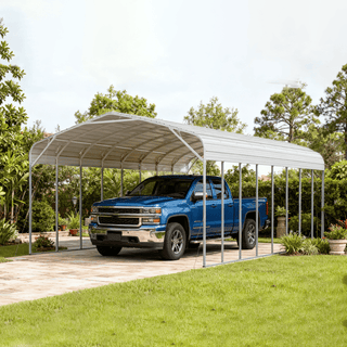 40ft x 20 Ft Heavy Duty Metal Carport Garage – Weatherproof Steel Vehicle Shelter
