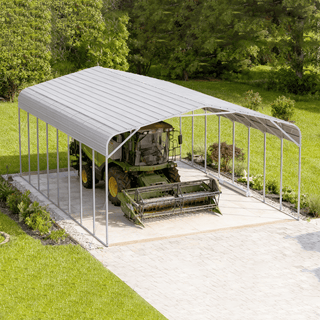 40ft x 20 Ft Heavy Duty Metal Carport Garage – Weatherproof Steel Vehicle Shelter