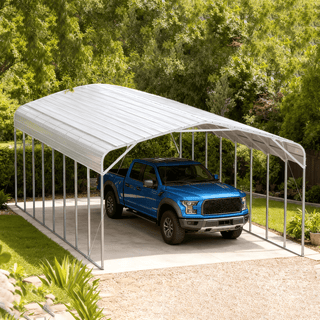 40ft x 20 Ft Heavy Duty Metal Carport Garage – Weatherproof Steel Vehicle Shelter