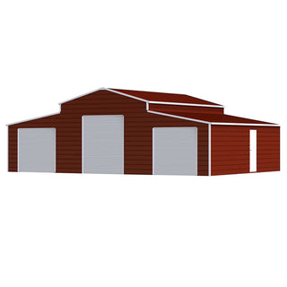 42FT x 30FT Heavy-Duty Metal Garage Shed with Weather-Resistant Steel Frame for Home, Farm & Commercial Storage – Forklift or Crane Required for Unloading