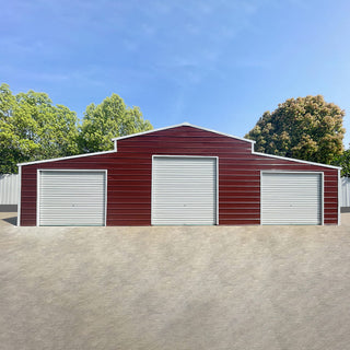 42FT x 30FT Heavy-Duty Metal Garage Shed with Weather-Resistant Steel Frame for Home, Farm & Commercial Storage – Forklift or Crane Required for Unloading