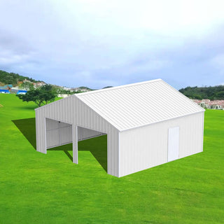 45ft x 25ft Heavy Duty Metal Garage Barn – Durable Outdoor Steel Storage Shed