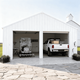 45ft x 25ft Heavy Duty Metal Garage Barn – Durable Outdoor Steel Storage Shed