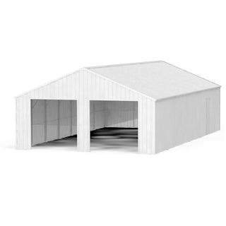 45ft x 25ft Heavy Duty Metal Garage Barn – Durable Outdoor Steel Storage Shed