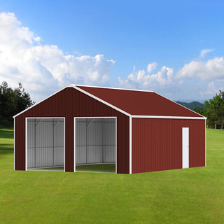 45ft x 25ft Heavy Duty Metal Garage Barn – Durable Steel Outdoor Storage Shed