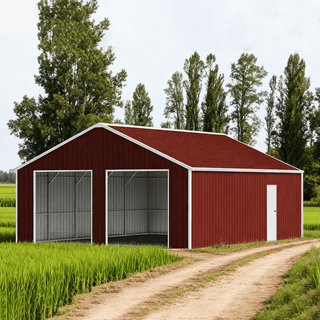 45ft x 25ft Heavy Duty Metal Garage Barn – Durable Steel Outdoor Storage Shed
