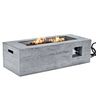 41.9-Inch Propane Fire Pit Table – 40,000 BTU Outdoor Patio Heater with Cover & Lava Rocks