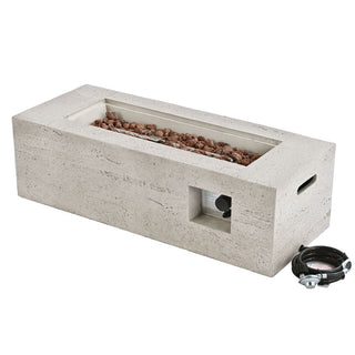41.9-Inch Propane Fire Pit Table – 40,000 BTU Outdoor Patio Heater with Cover & Lava Rocks